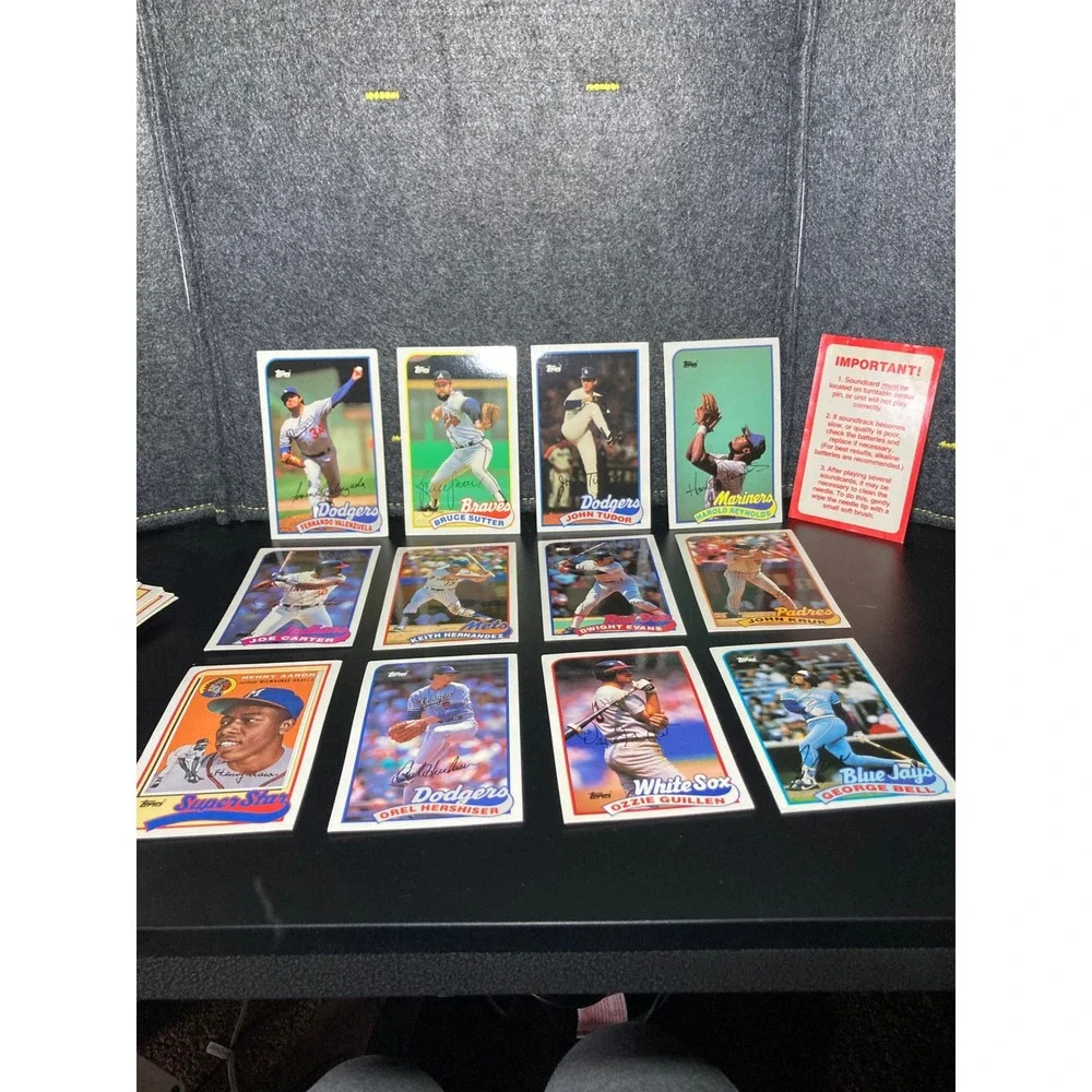1989 Topps Baseball Talk Card Lot 53 McGwire Aaron Boggs Gooden Winfield HOF